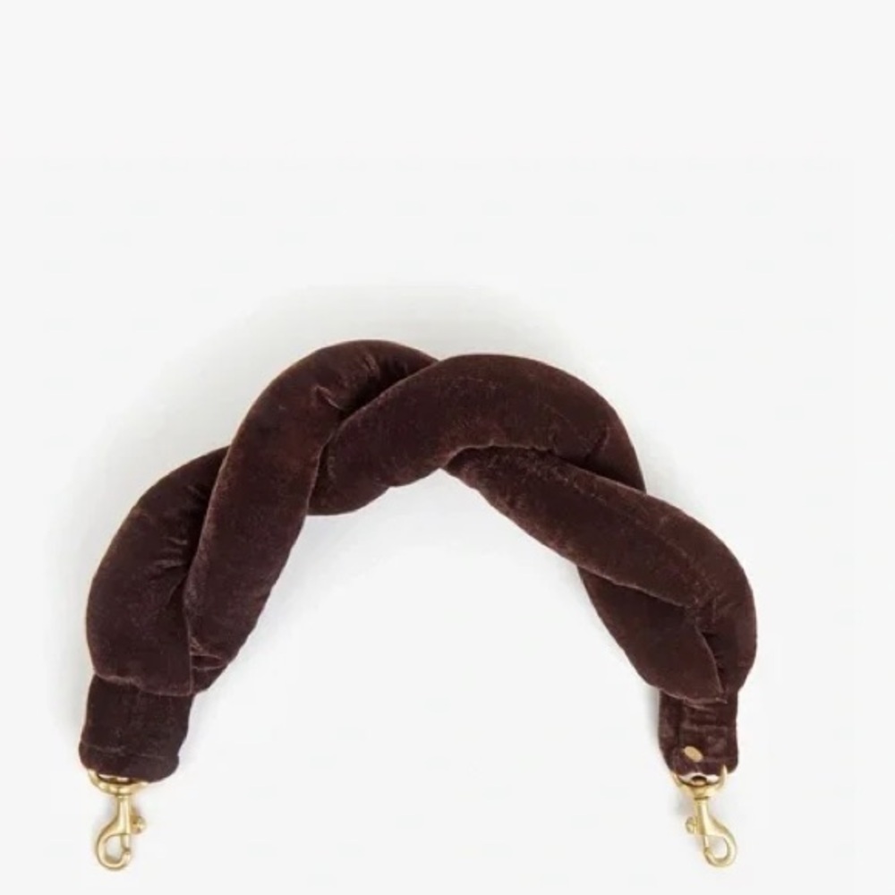 CLARE V. Twisted Puff Top Handle In Tobacco Velvet